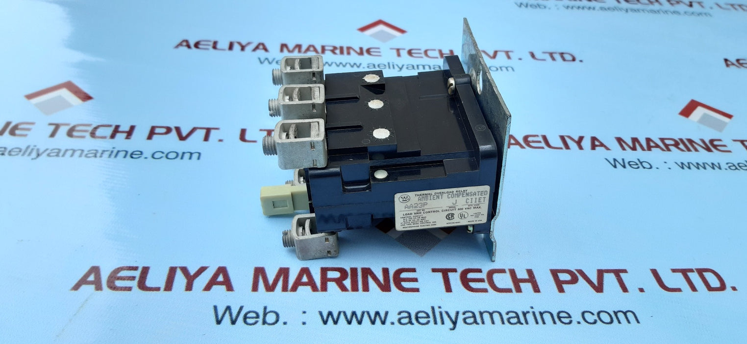 Westinghouse aa23p 3 pole model j thermal overload relay