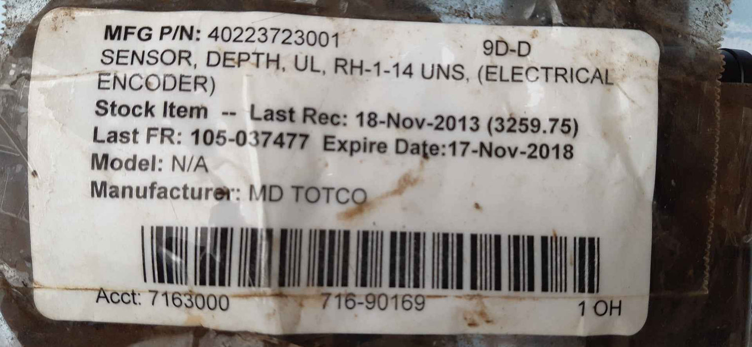 Md totco 40223723-001 sensor encoder