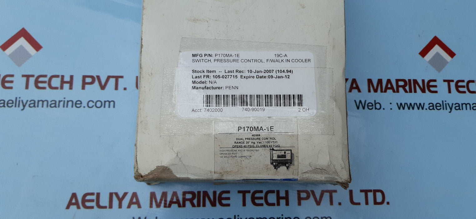 Johnson controls p170ma-1 all range dual pressure control