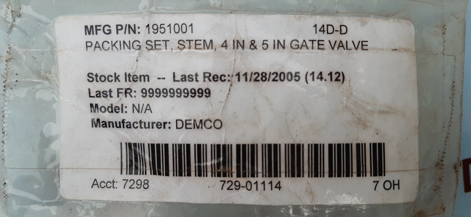 lot of 4x Demco mud gage valve j001951-001 