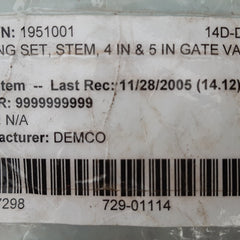 lot of 4x Demco mud gage valve j001951-001 