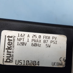Burkert us10204 solenoid valve 2-way 1",120v