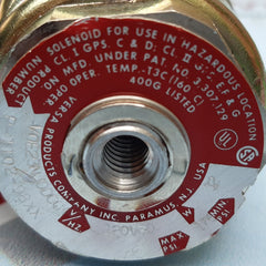 Versa e-3198-84xx-a120 solenoid valve 120v 60hz