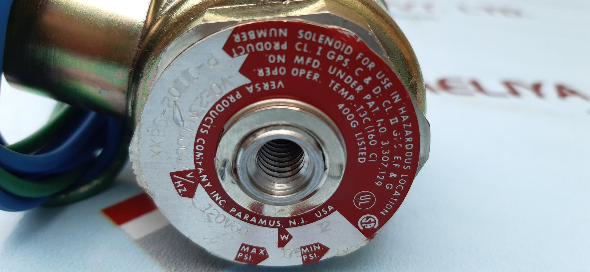 Versa e-3198-84xx-a120 solenoid valve 120v 60hz
