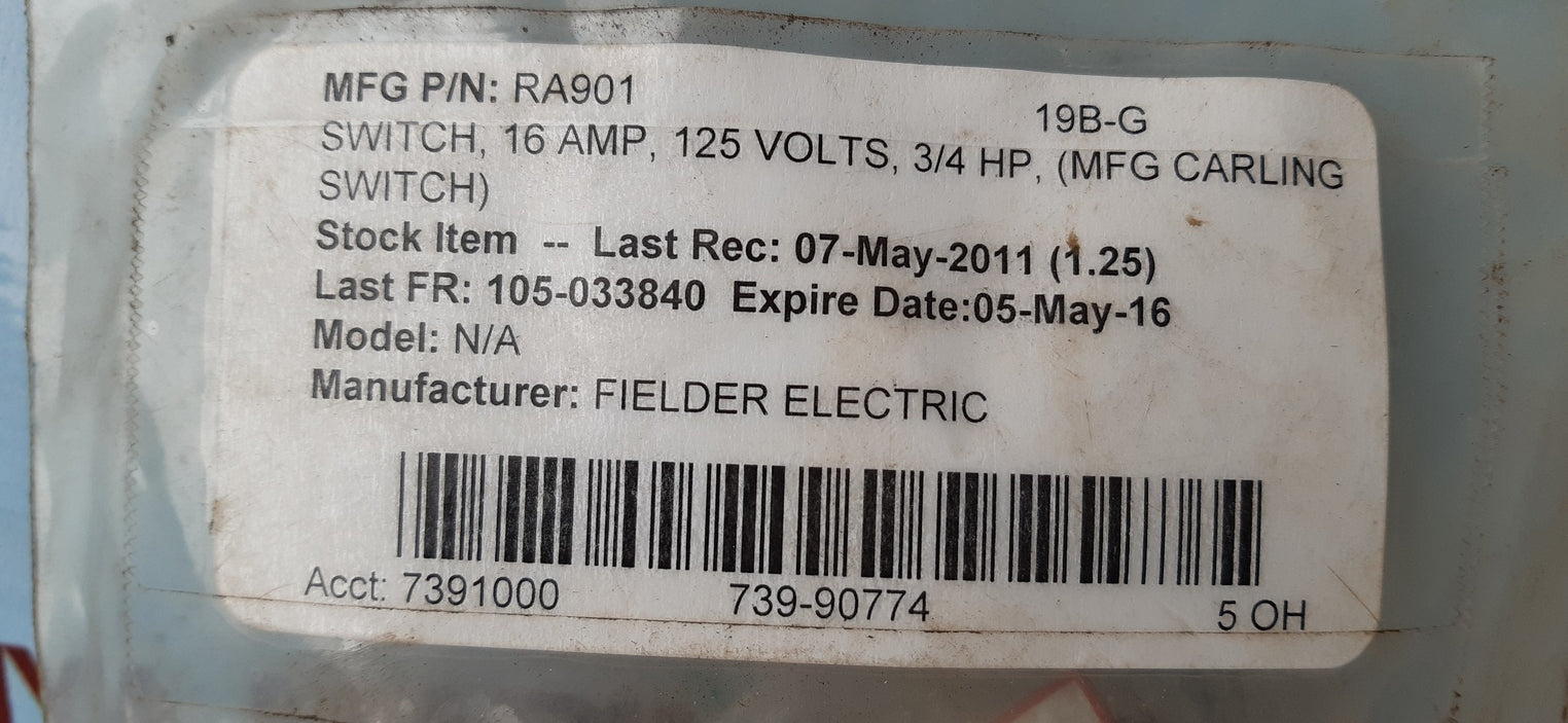 Carling technologies rocker switch ra911-vb-b-1-vxg