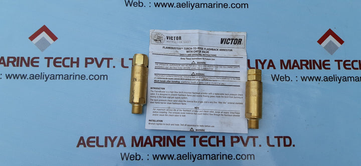 Victor flamebuster torch flashback arrestor