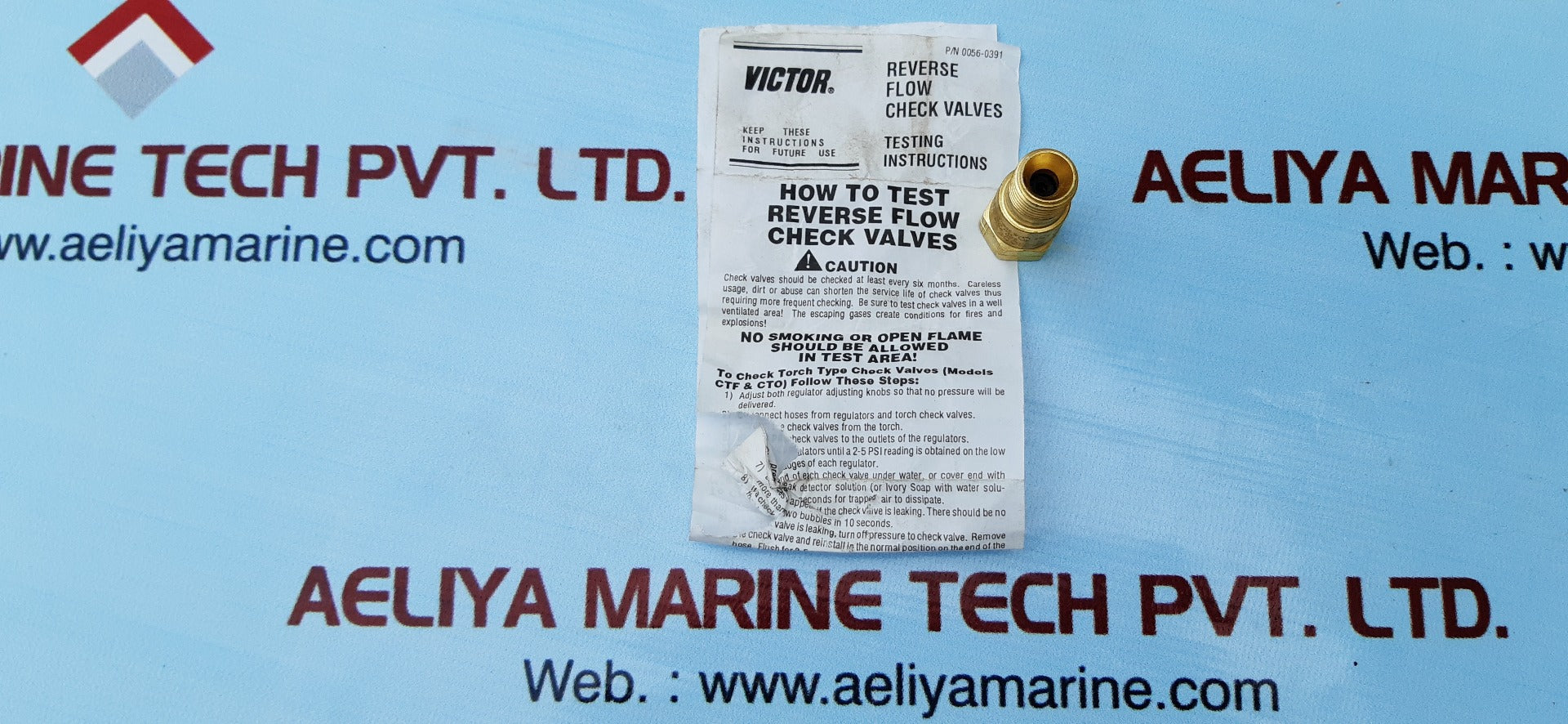 Victor crf back pressure check valve 200 psig max