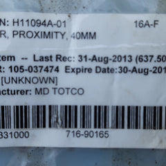 Pepperl+fuchs nj40+u4+n proximity sensor switch 106693