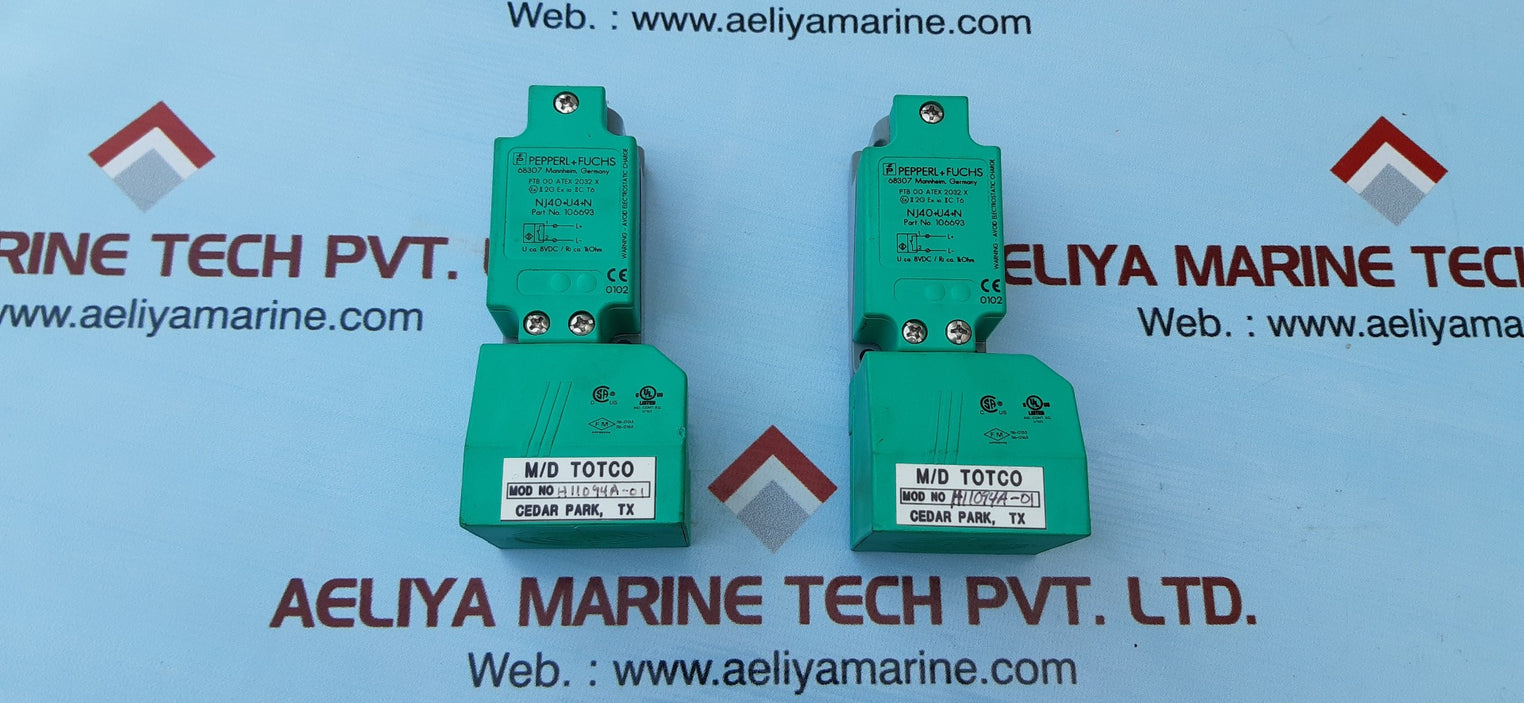 Pepperl+fuchs nj40+u4+n proximity sensor switch 106693