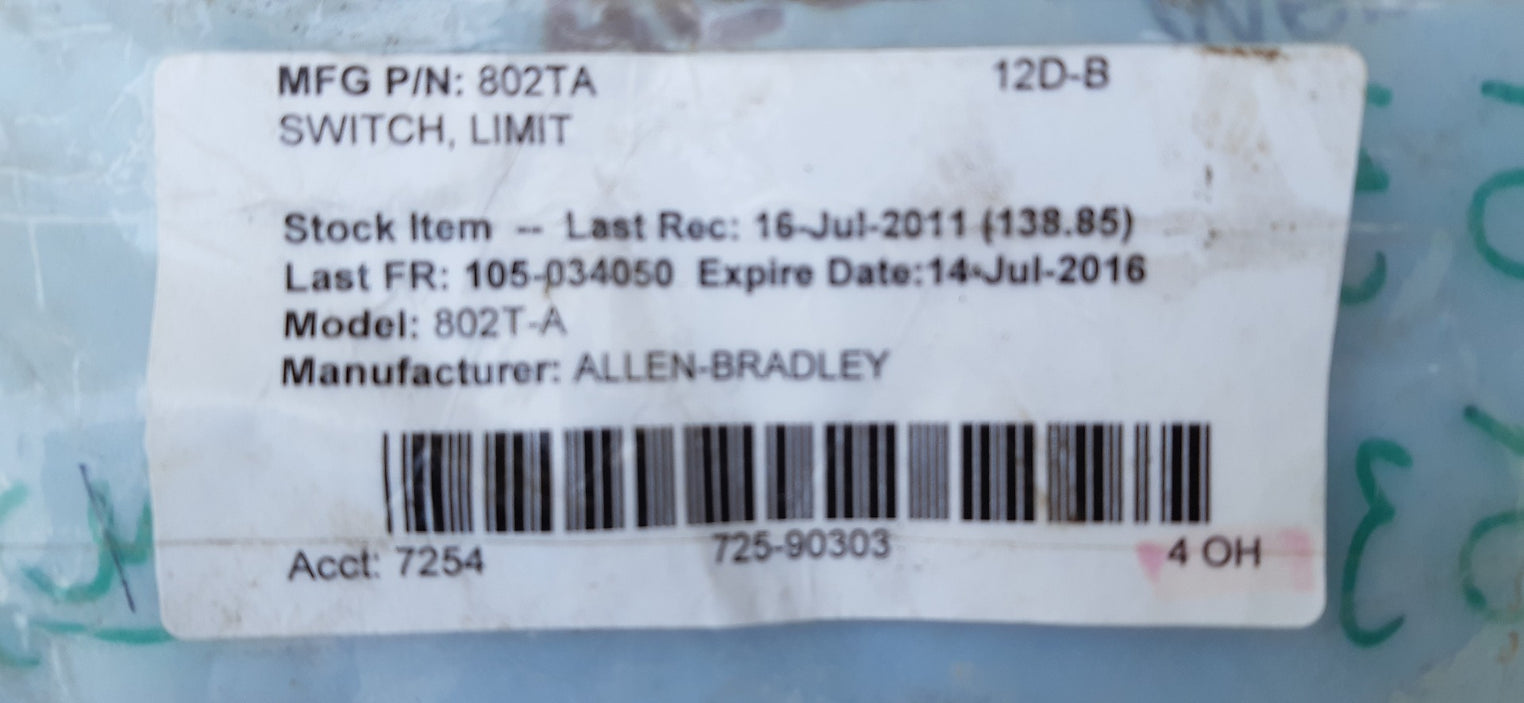 Allen-bradley 802t-a limit switch
