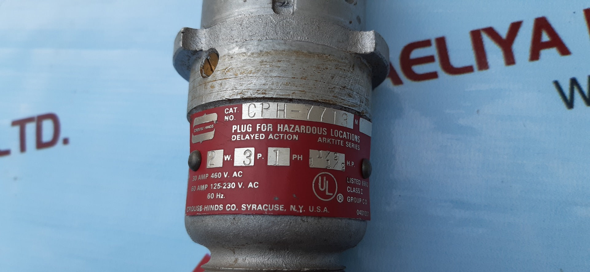 Crouse-hinds arktite cph7713 connector plug