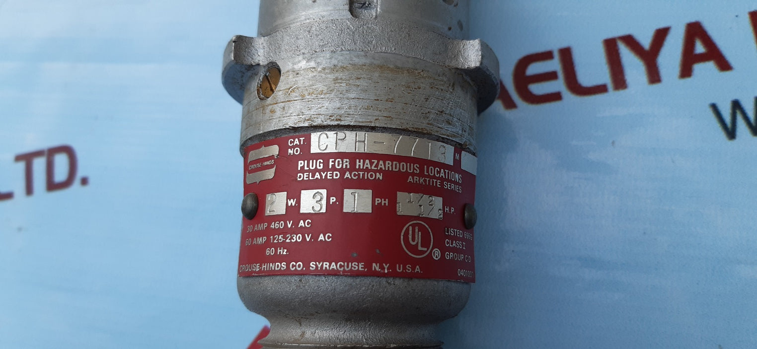 Crouse-hinds arktite cph7713 connector plug