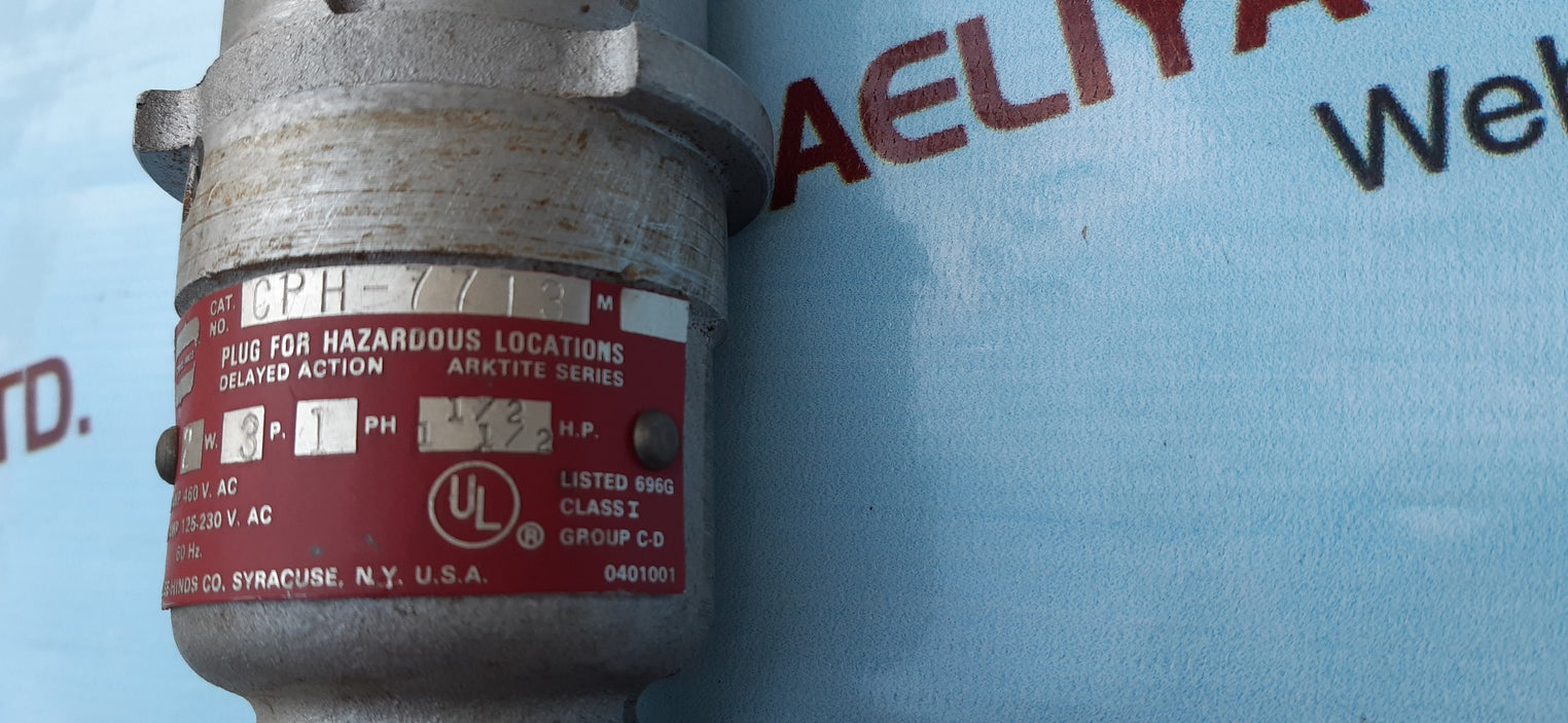 Crouse-hinds arktite cph7713 connector plug