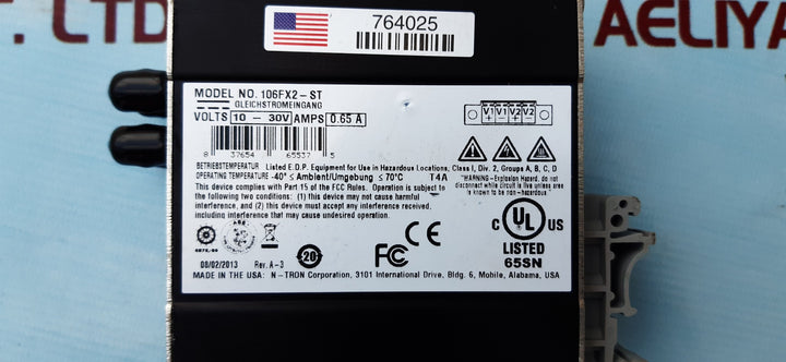 N-tron 106fx2-st port eithernet switch multimode