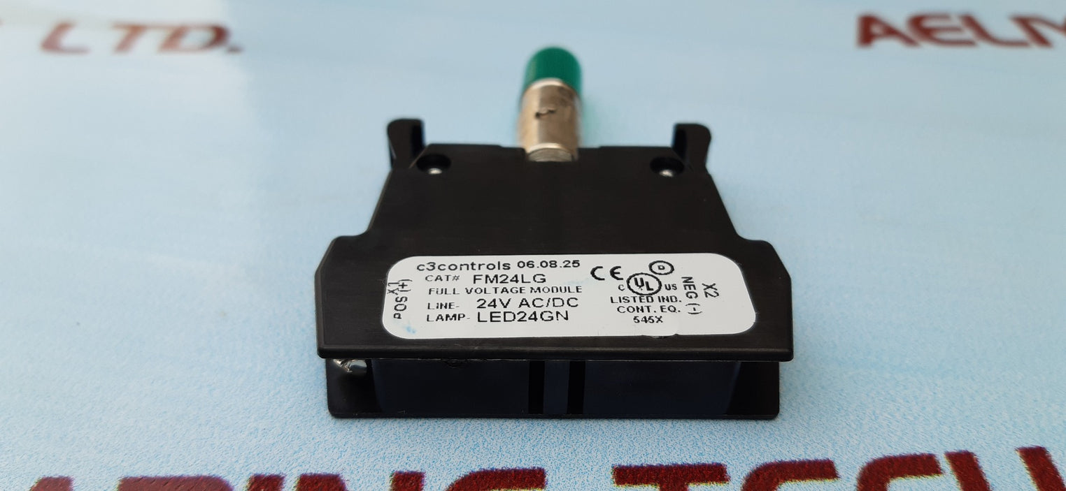 Lot Of 2X C3 Controls Fm24Lg Green Led Light