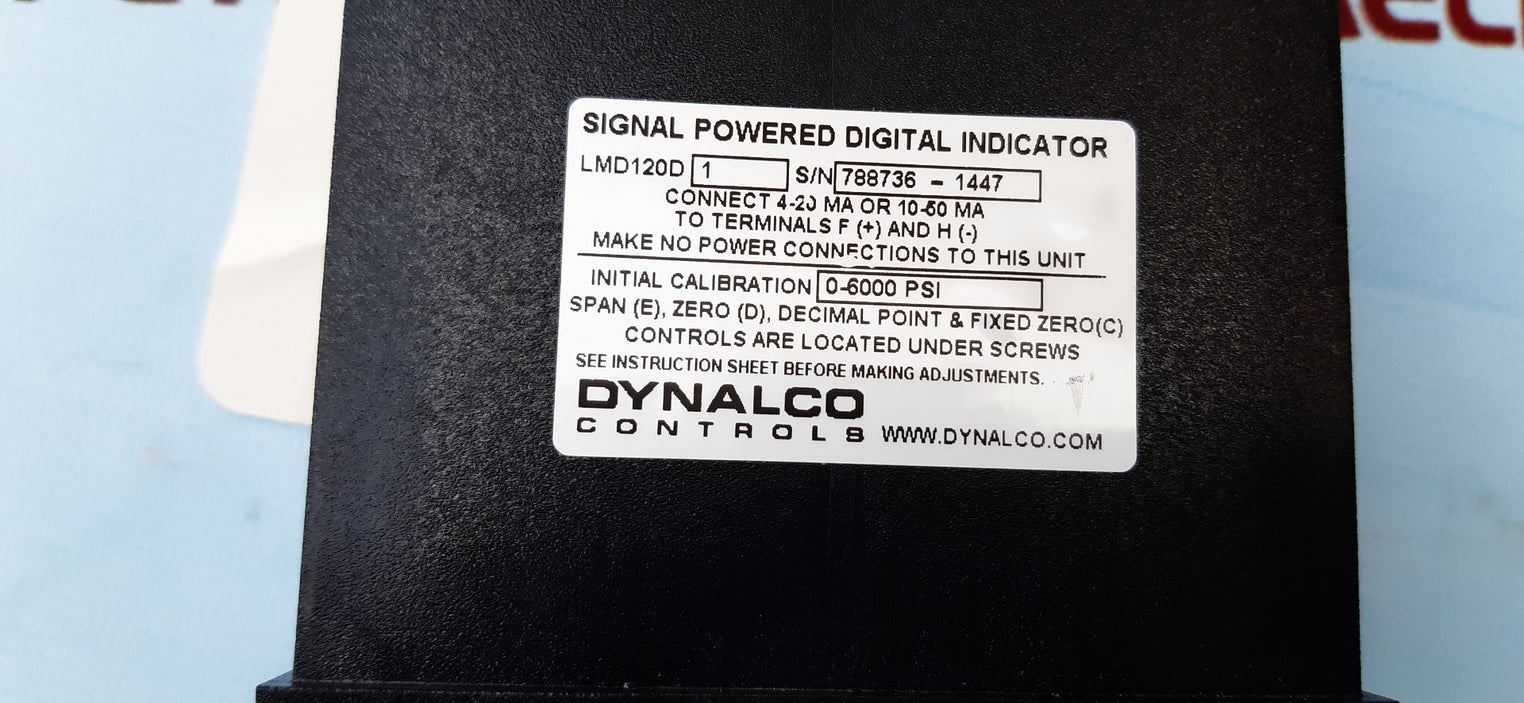 Dynalco lmd120d digital indicator panel meter 0-6000psi