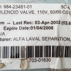 Danfoss 018z6192 solenoid coil 110v