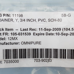 Hayward 3/4" pvc flow control y strainer
