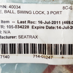 Swagelok ss-44xf4 stainless steel 3-way ball valve 1500 psig