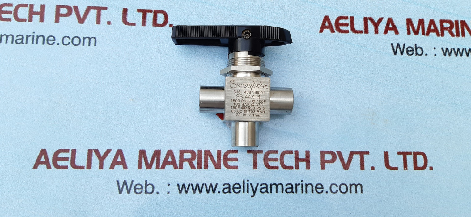 Swagelok ss-44xf4 stainless steel 3-way ball valve 1500 psig