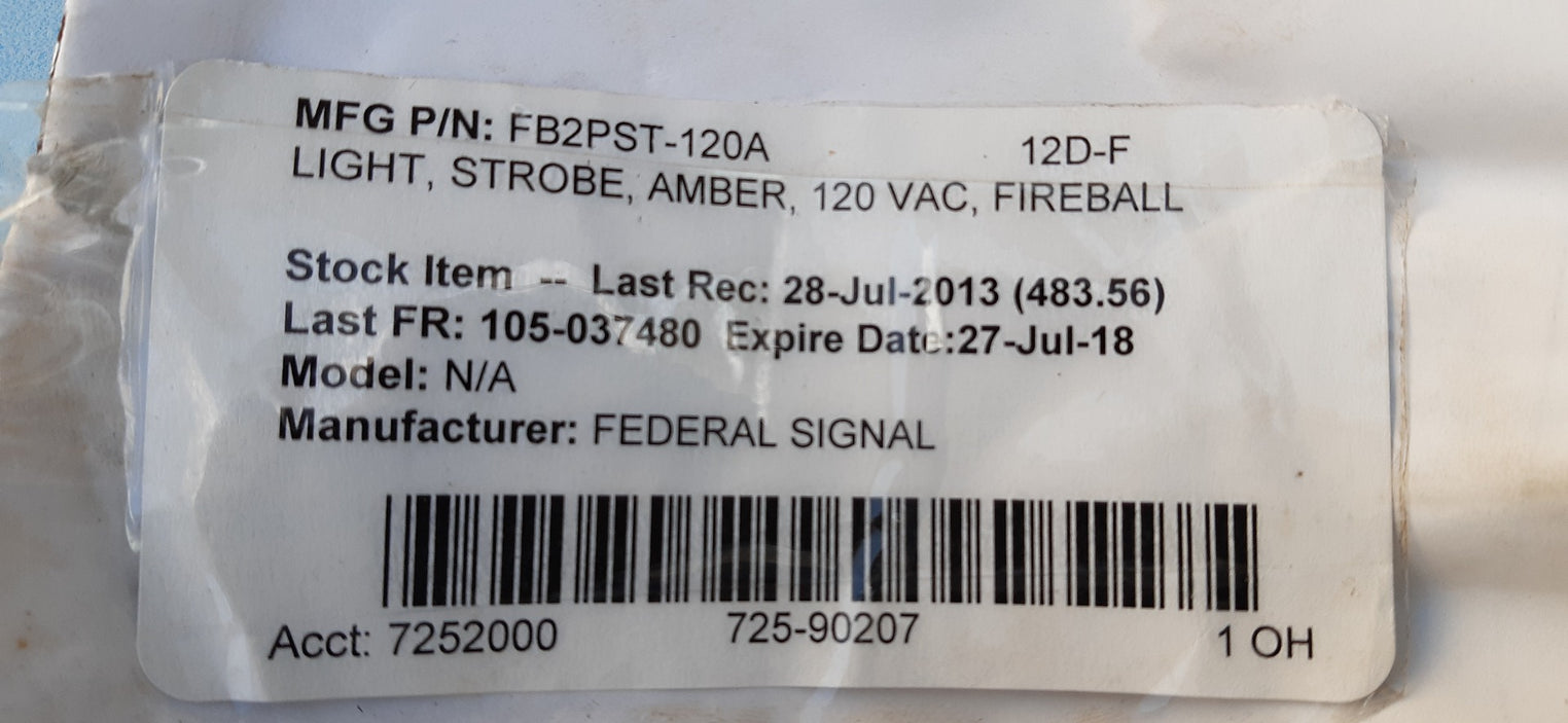 Federal signal fb2pst fireball II 120v