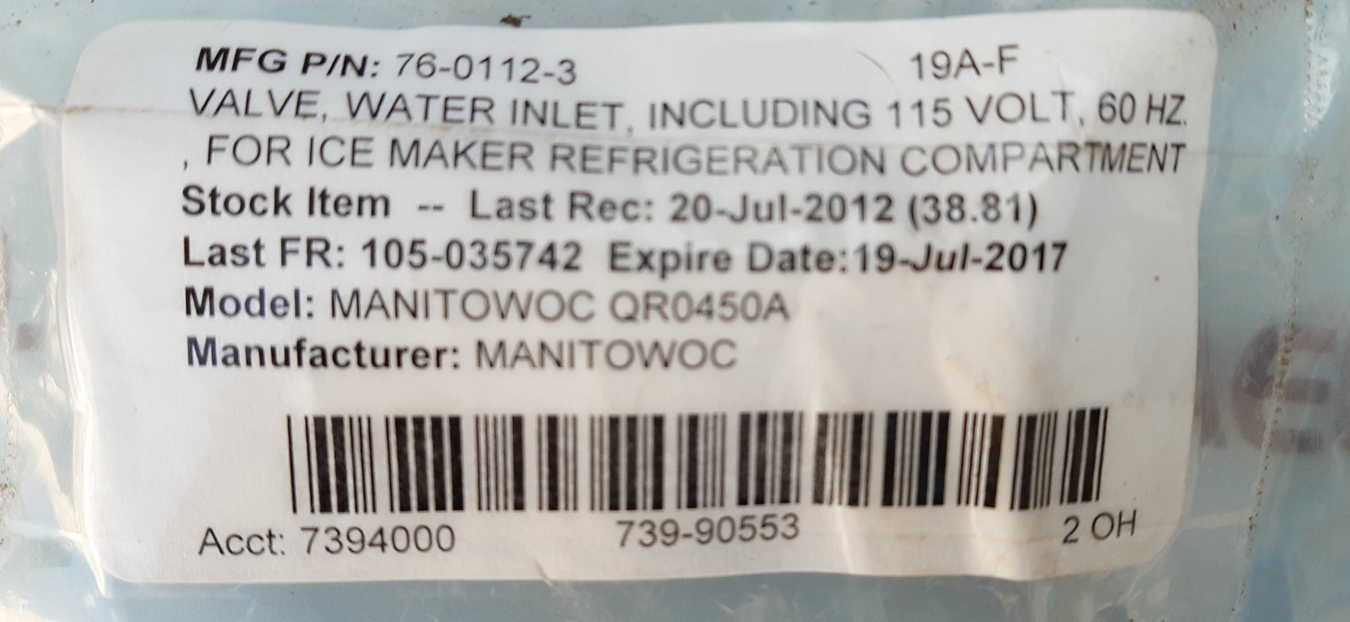 Invensys k-74118-10 water inlet valve 2405343 s-53 n 105h 10