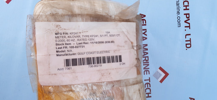 Yokogawa ab-40 ac kilovars mater 103281a-2000kvar