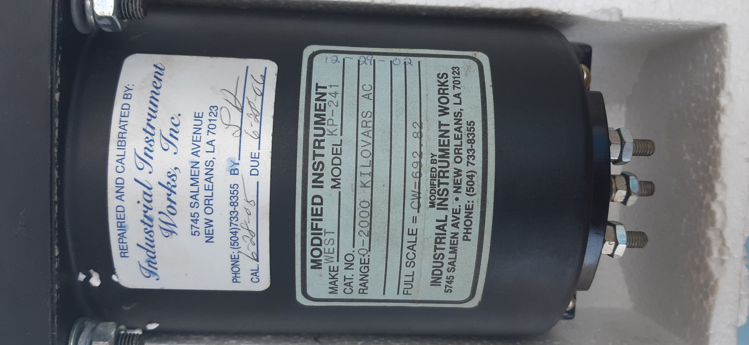 Westinghouse kp-241 megawatts meter 0-2000