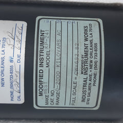 Westinghouse kp-241 megawatts meter 0-2000