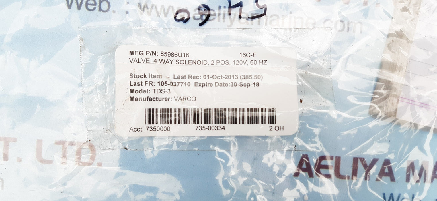 Versa vsg-4532-ms1-xx-a120 solenoid valve