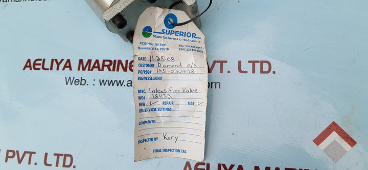 Integrated hydraulics 1t162w6s pressure intensifier
