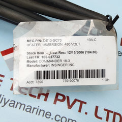 Insinger de13-sc73 immersion heater
