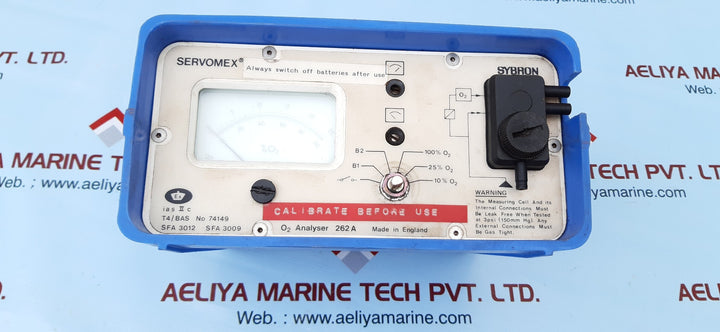 Servomex o2 oxygen analyser 262a