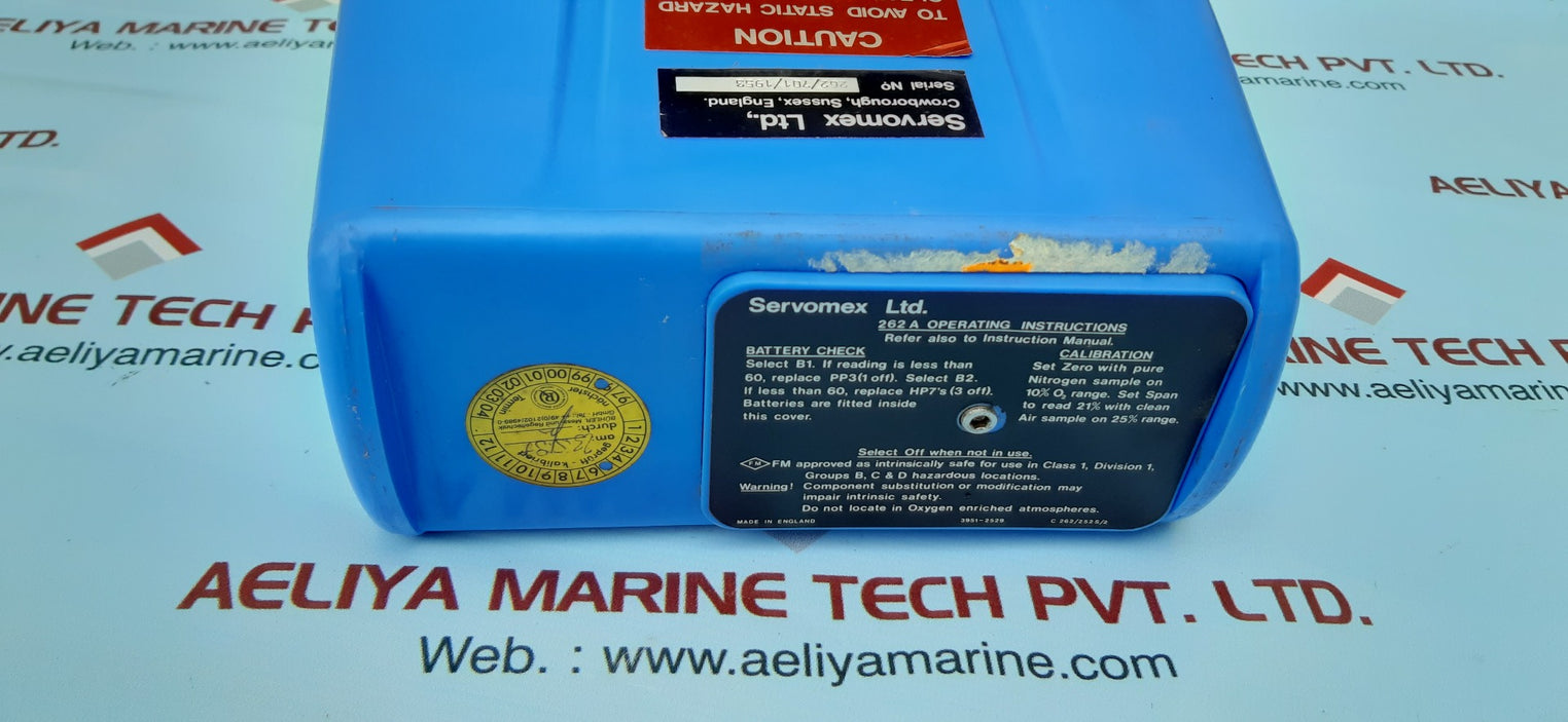 Servomex o2 oxygen analyser 262a