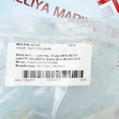 Rexroth p52935-3 quick release valve