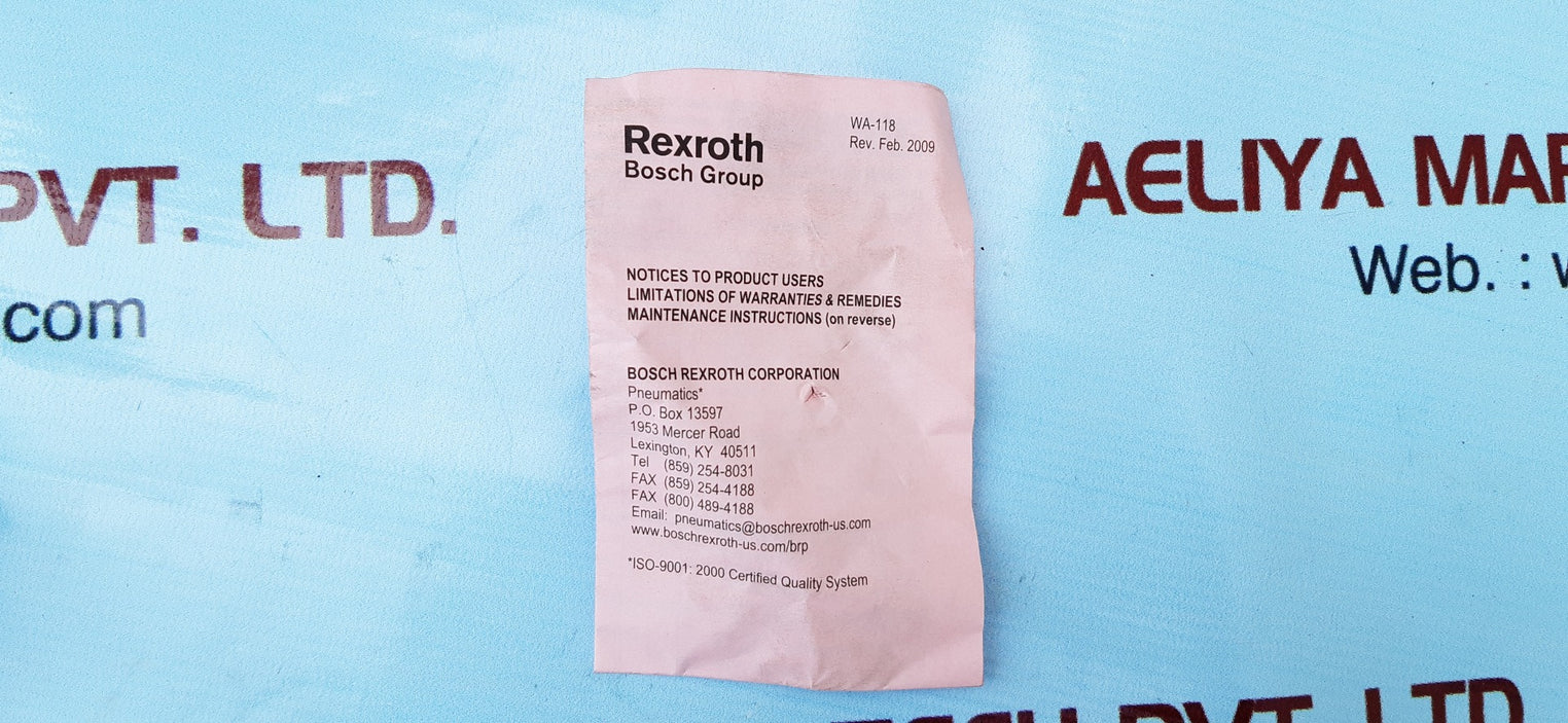 Rexroth p52935-3 quick release valve