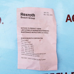 Rexroth p52935-3 quick release valve