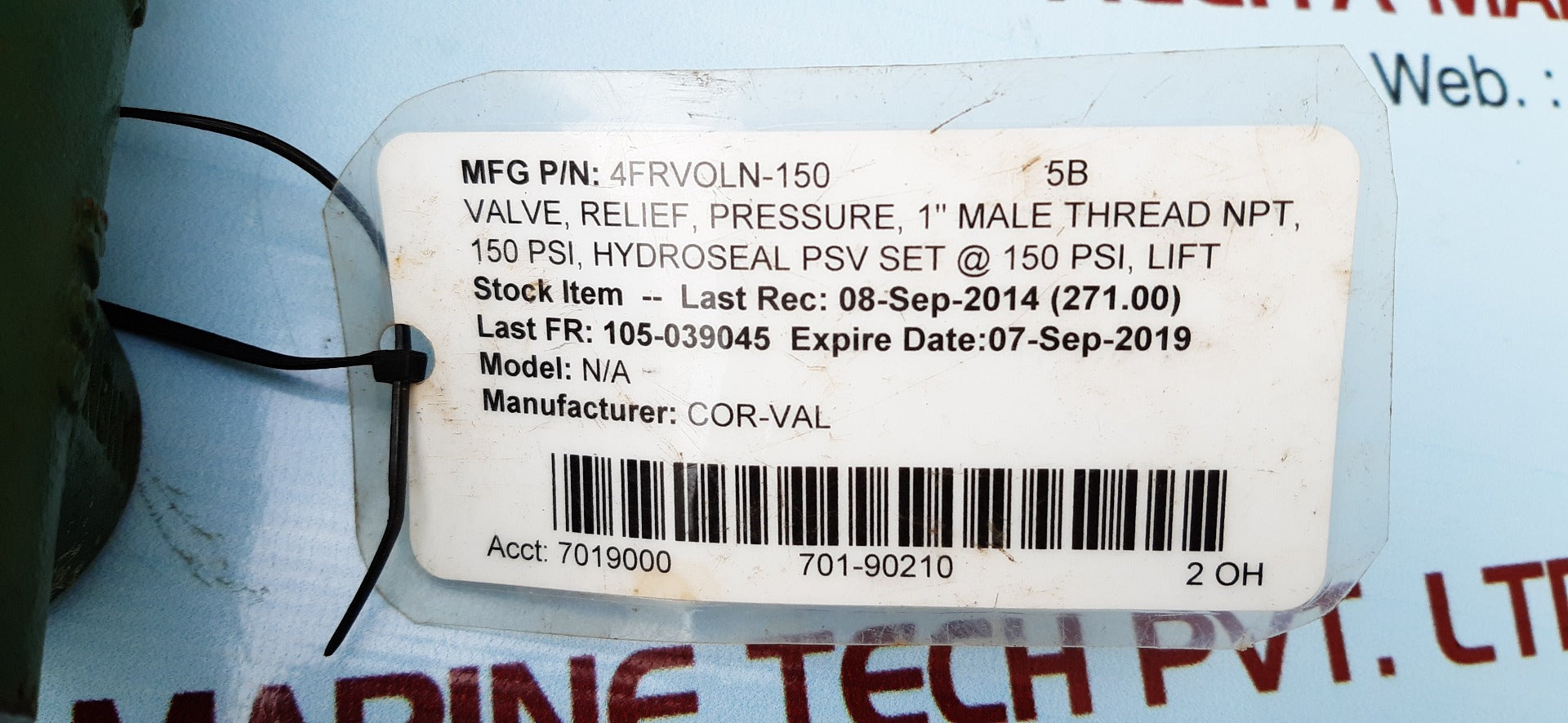 Hydroseal 4frv0ln/co pressure relief valve Aeliya Marine Tech