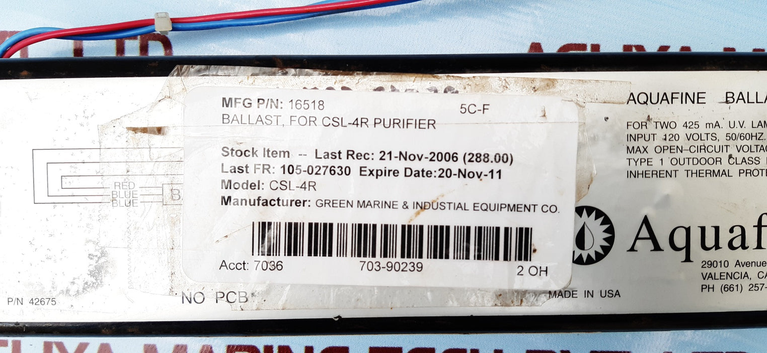 Aquafine 16518 electronic ballast