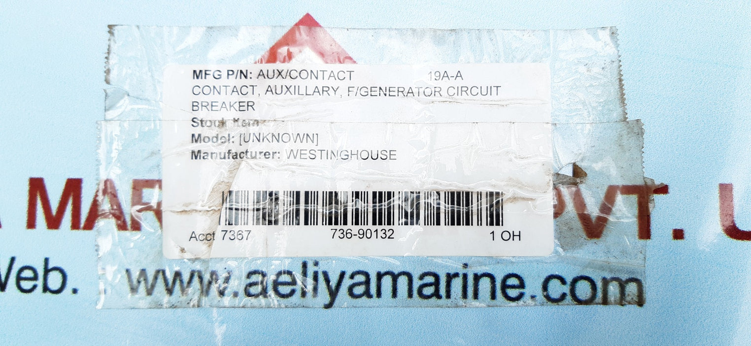 Westinghouse aux/contact 19a-a circuit breaker