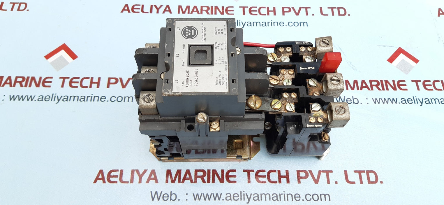 Westinghouse a200m2cac motor control starter 765a554g01