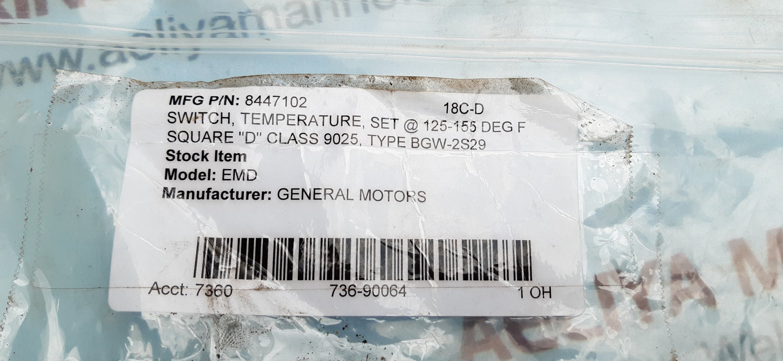 Square d class 9025 gzw2-s107 pressure switch ser. c