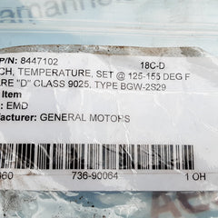 Square d class 9025 gzw2-s107 pressure switch ser. c