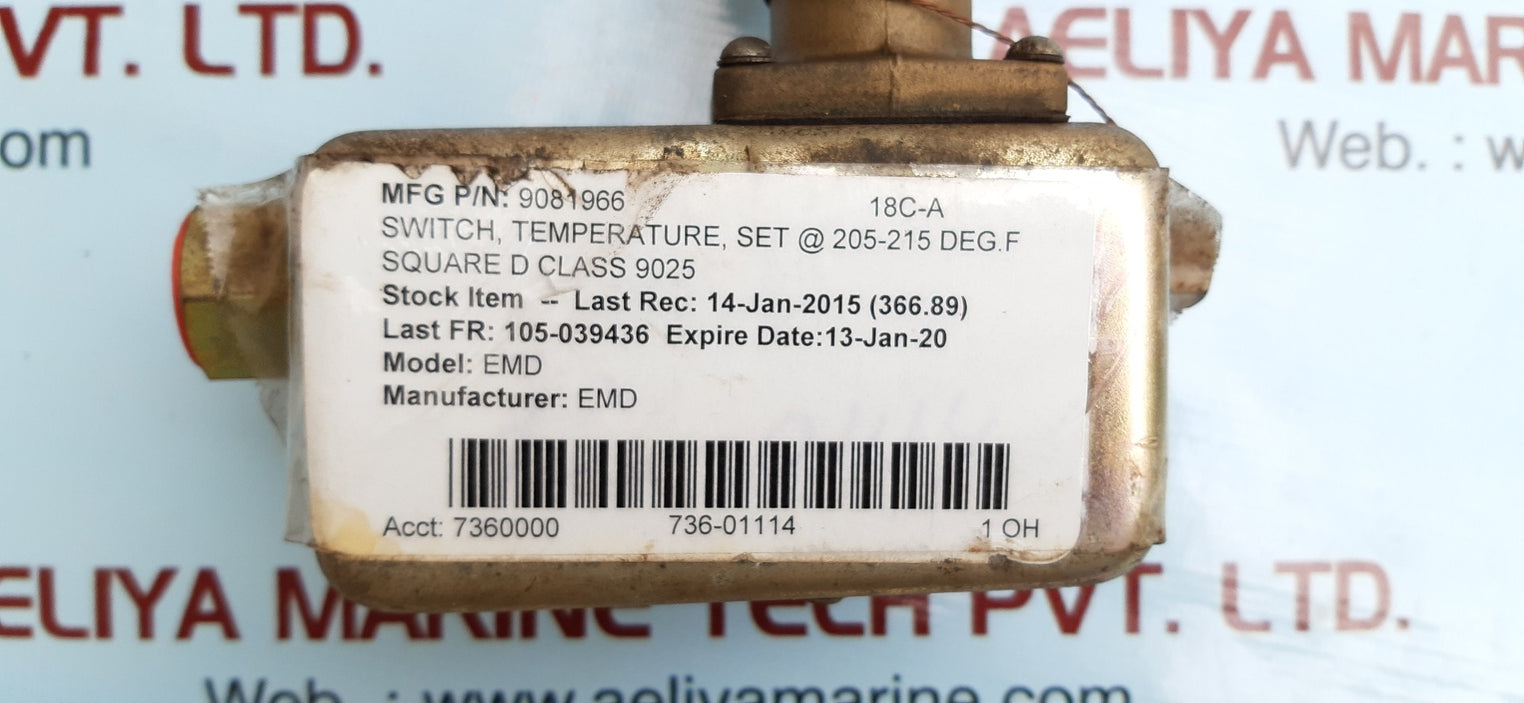 Square d 9025 9081966 temperature switch