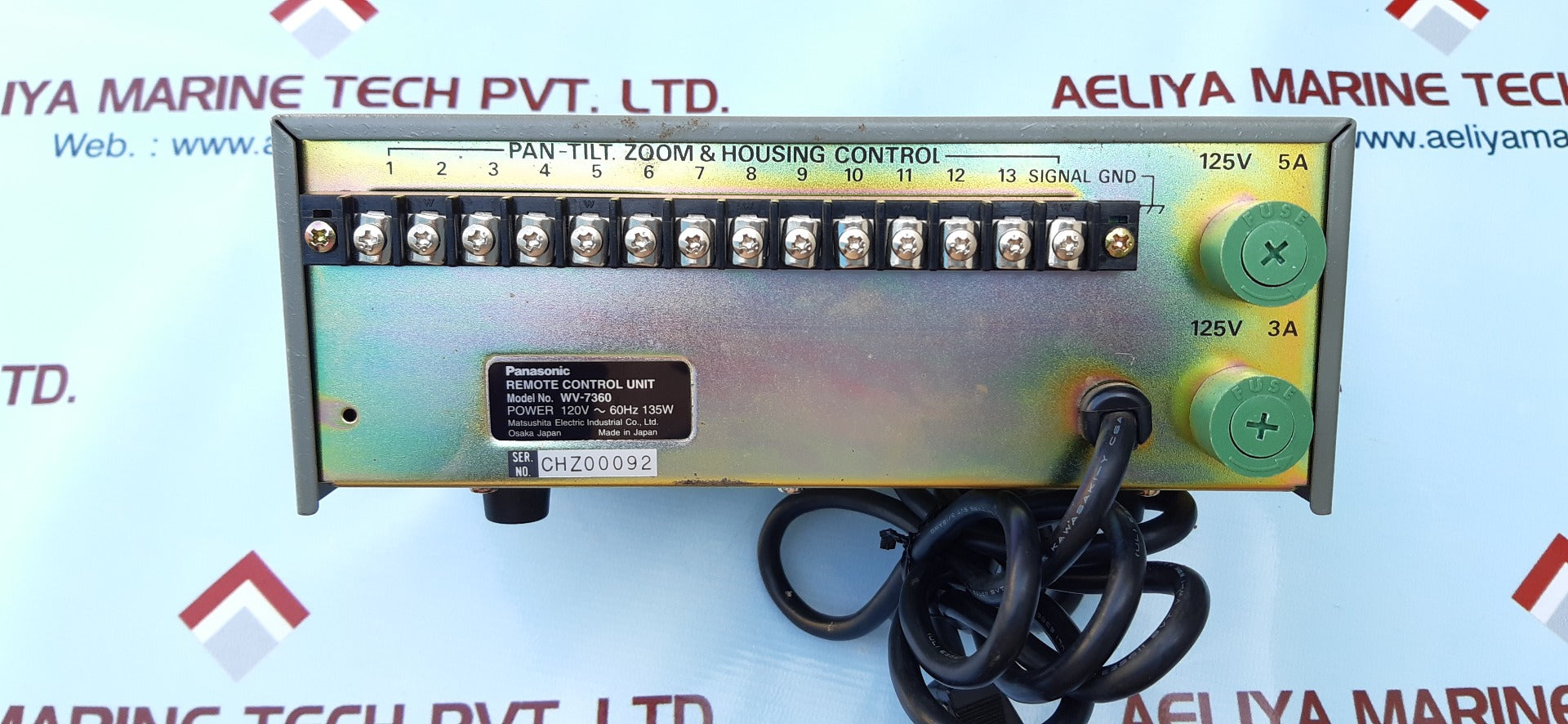 Panasonic wv-7360 remote control unit