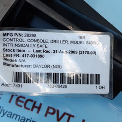Baylor 8400Is drillers control