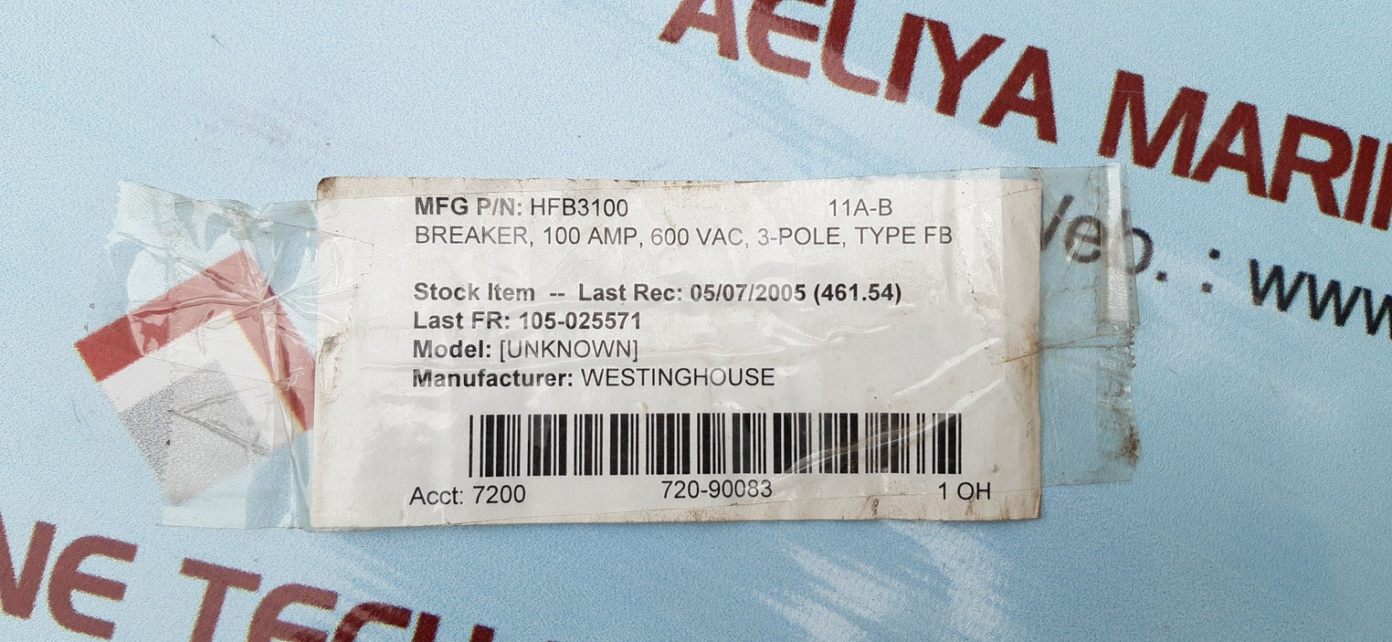 Eaton cutler hammer fd35k 3 pole circuit breaker 100 amps