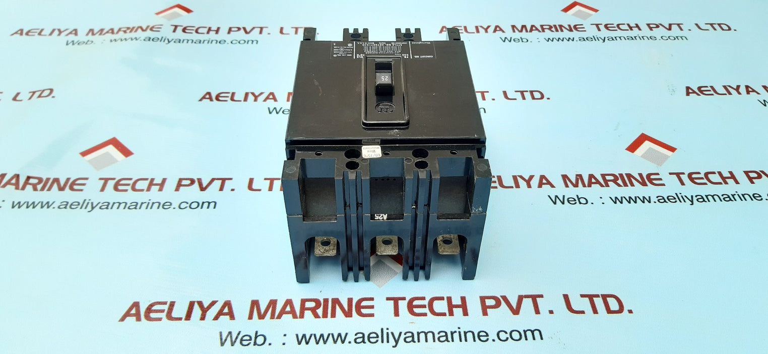Westinghouse fb3025 600vac 25a 3pole 40'c circuit breaker