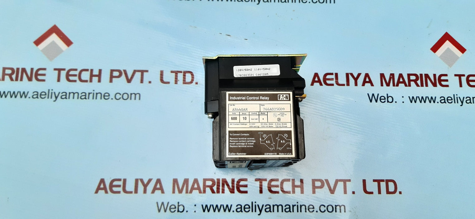 Eaton cutler-hammer ar440ar industrial control relay 600volt 10amps