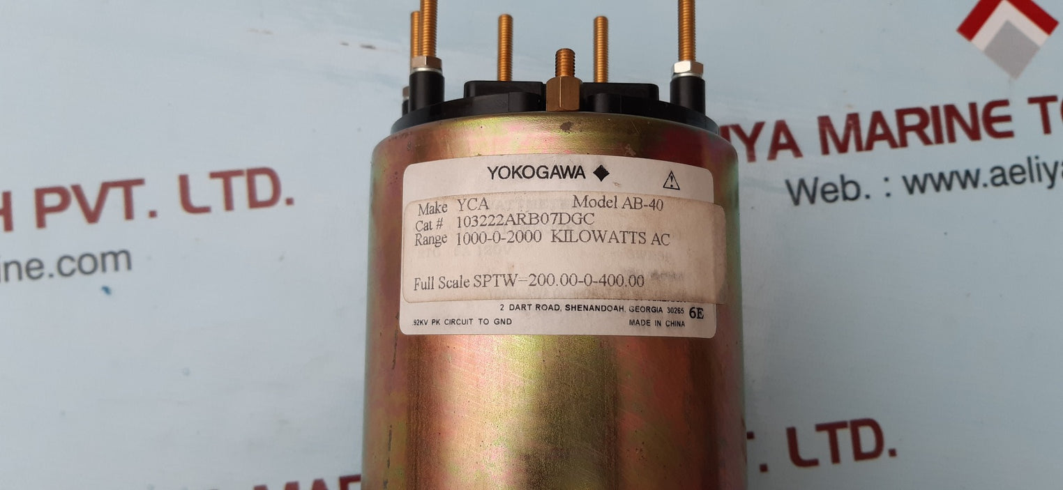 Yokogawa 103222arb07dgc ab-40 ac kilowatts meter